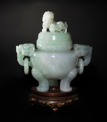 Stunning jadeite incense burner to star at Oakridge Sept 18-20 auction