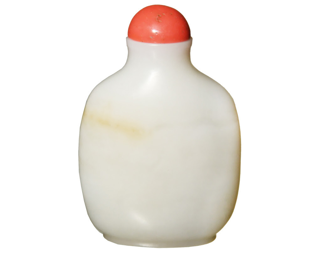 Chinese white jade snuff bottle, 18th-19th century, est. $2,500-$3,500