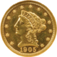 1905 Liberty Head quarter eagle in Proof-65, $10,625. Image courtesy of Skinner, Inc.