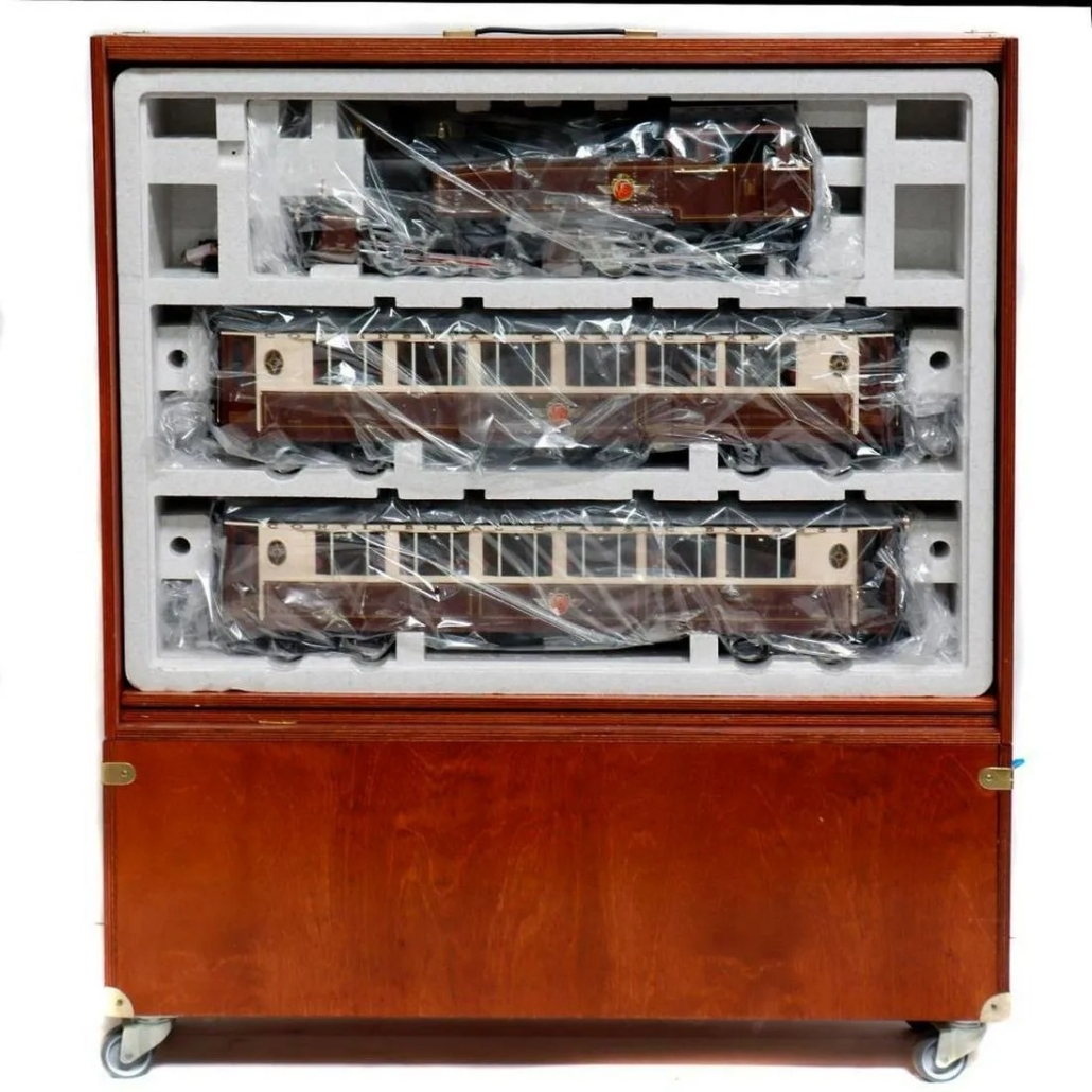LGB 72700 new old stock in a custom wood display cabinet, est. $750-$850
