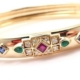 Cartier Byzantine 18K gold bracelet with diamonds, rubies, sapphires and emeralds, est. $18,000-$22,000