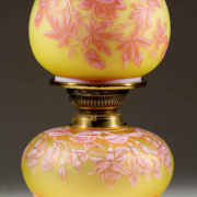 Signed Webb & Sons cameo floral junior lamp, est. $4,000-$6,000