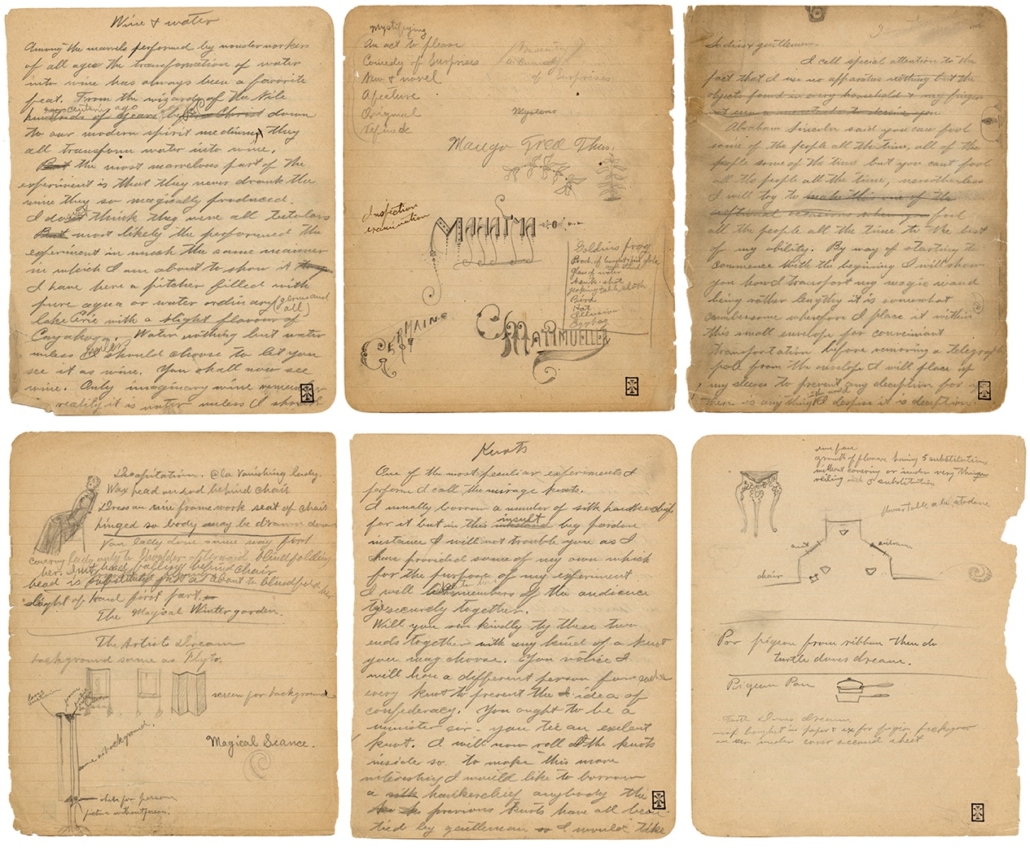 Karl Germain’s magic notebook, est. $2,500-$4,500