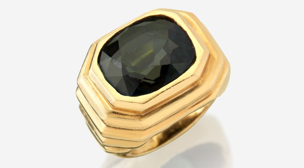 Color change alexandrite and 18K gold ring, $94,500