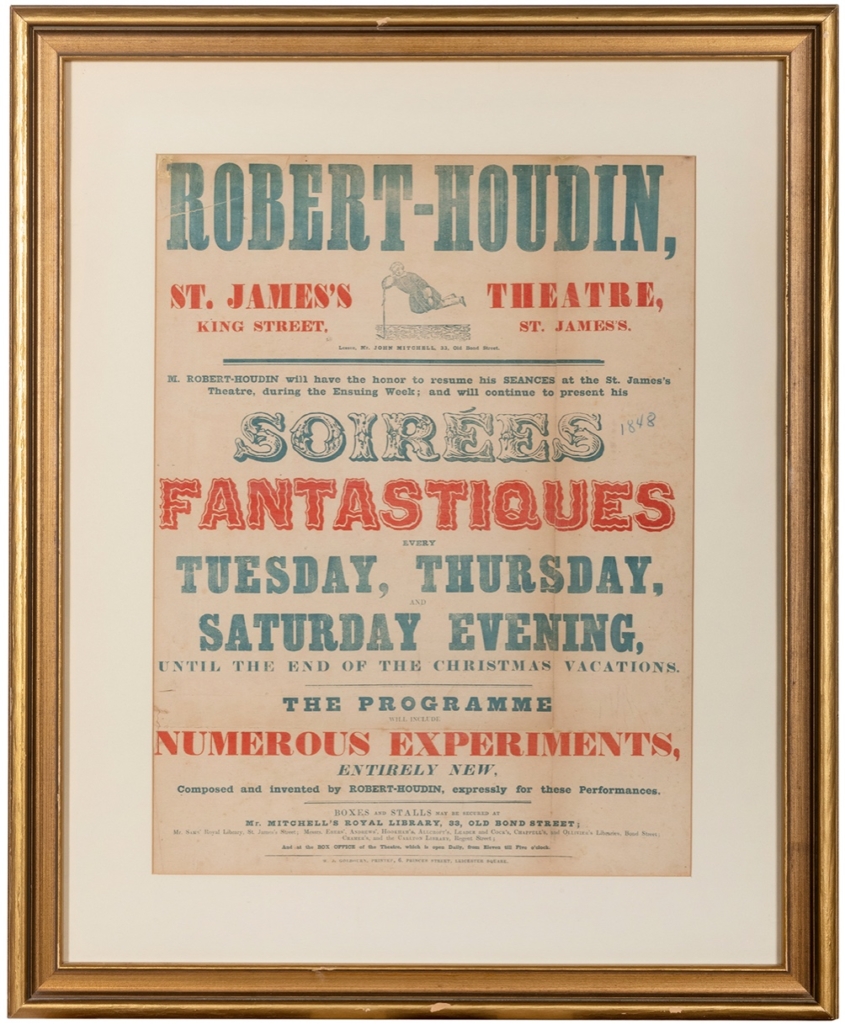 Circa-1848 broadside ‘Robert-Houdin. Soirees Fantastiques,’ est. $8,000-$12,000