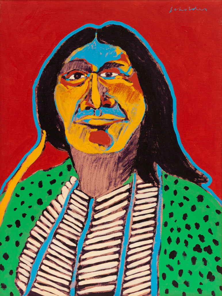Fritz Scholder, ‘Indian with Blue Aura,’ est. $10,000-$15,000