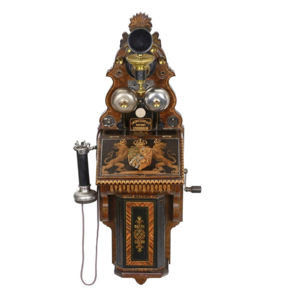 Circa-1880 Ericsson telephone created for the royal castle in Oslo, est. €18,000-€25,000