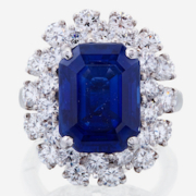 Sapphire, diamond and 14K white gold ring, $119,700