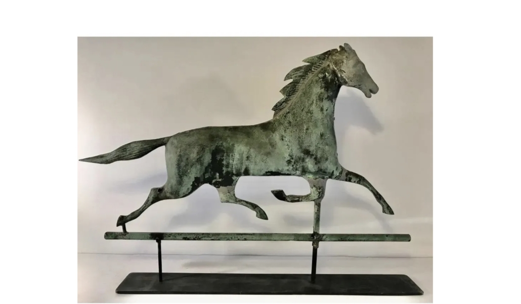 Late 19th-century Ethan Allen form horse weathervane, est. $2,000-$2,500