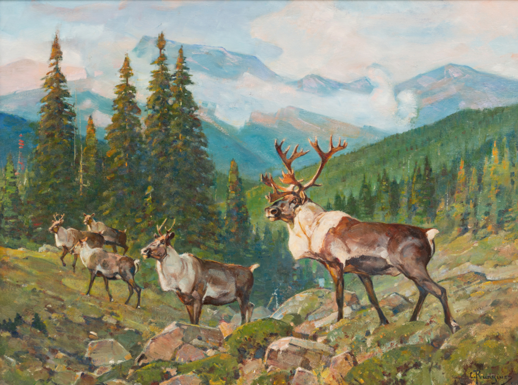 Carl Clemens Moritz Rungius, ‘Mountain Caribou,’ est. $200,000-$300,000