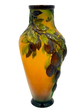 Showy Galle glass pleased bidders at Neue Auctions, Sept. 25