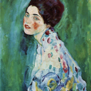 Gustav Klimt’s 1917 painting ‘Portrait of a Lady,’ which was stolen from an Italian museum in 1997 and discovered in 2020 in a compartment that had been hollowed out of the same museum’s exterior wall. The recovered Klimt stars in a major show opening in Rome on October 27. Image courtesy of Wikimedia Commons. This Klimt work is in the public domain in the United States because it was published (or registered with the U.S. Copyright Office) before Jan. 1, 1926.