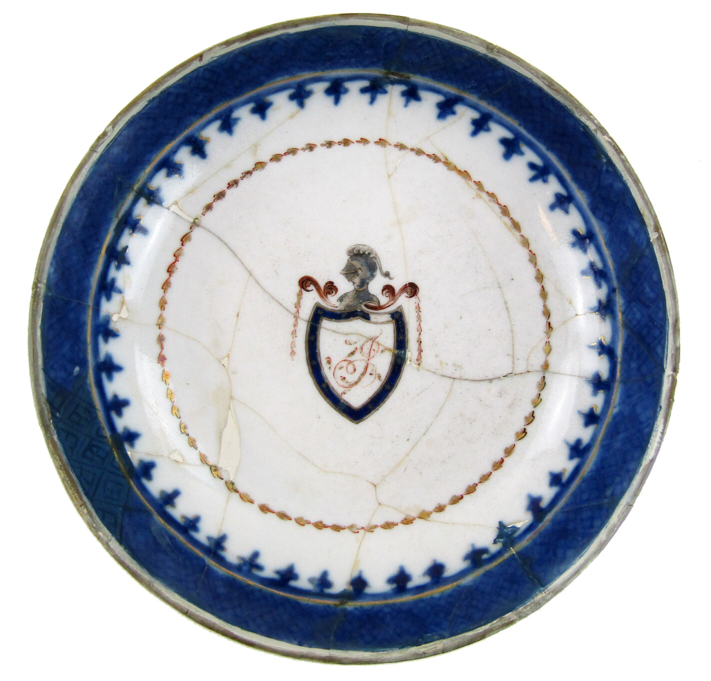 White Chinese Export porcelain dessert bowl from Jefferson’s White House service, est. $10,000-$12,000