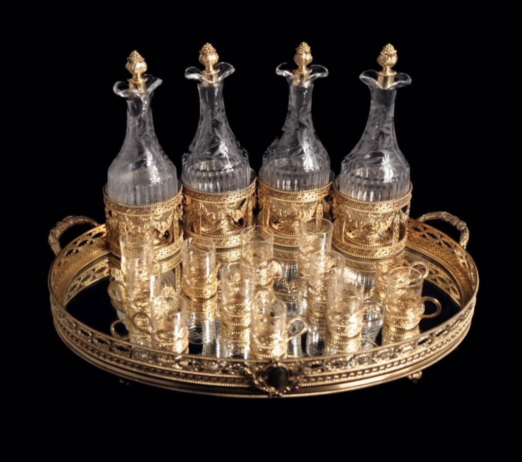 House of Odiot 17-piece Napoleon III liqueur serving set, est. $19,000-$23,000