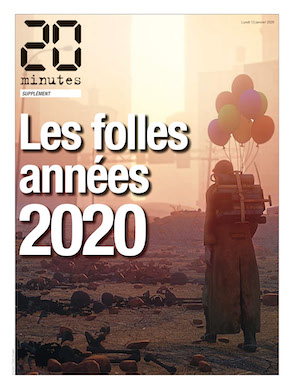 Front page of the collector’s edition of 20 Minutes, part of the lot that PIASA will auction as a non-fungible token (NFT) on October 19 to benefit the International Federation of Journalists. It carries an estimate of €2,000-€3,000.