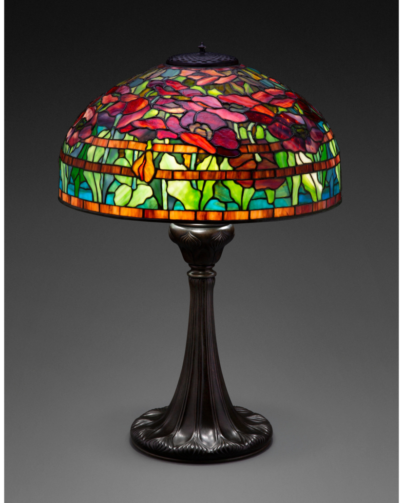 Tiffany Studios leaded glass and bronze Oriental Poppy lamp, est. $100,000-$150,000