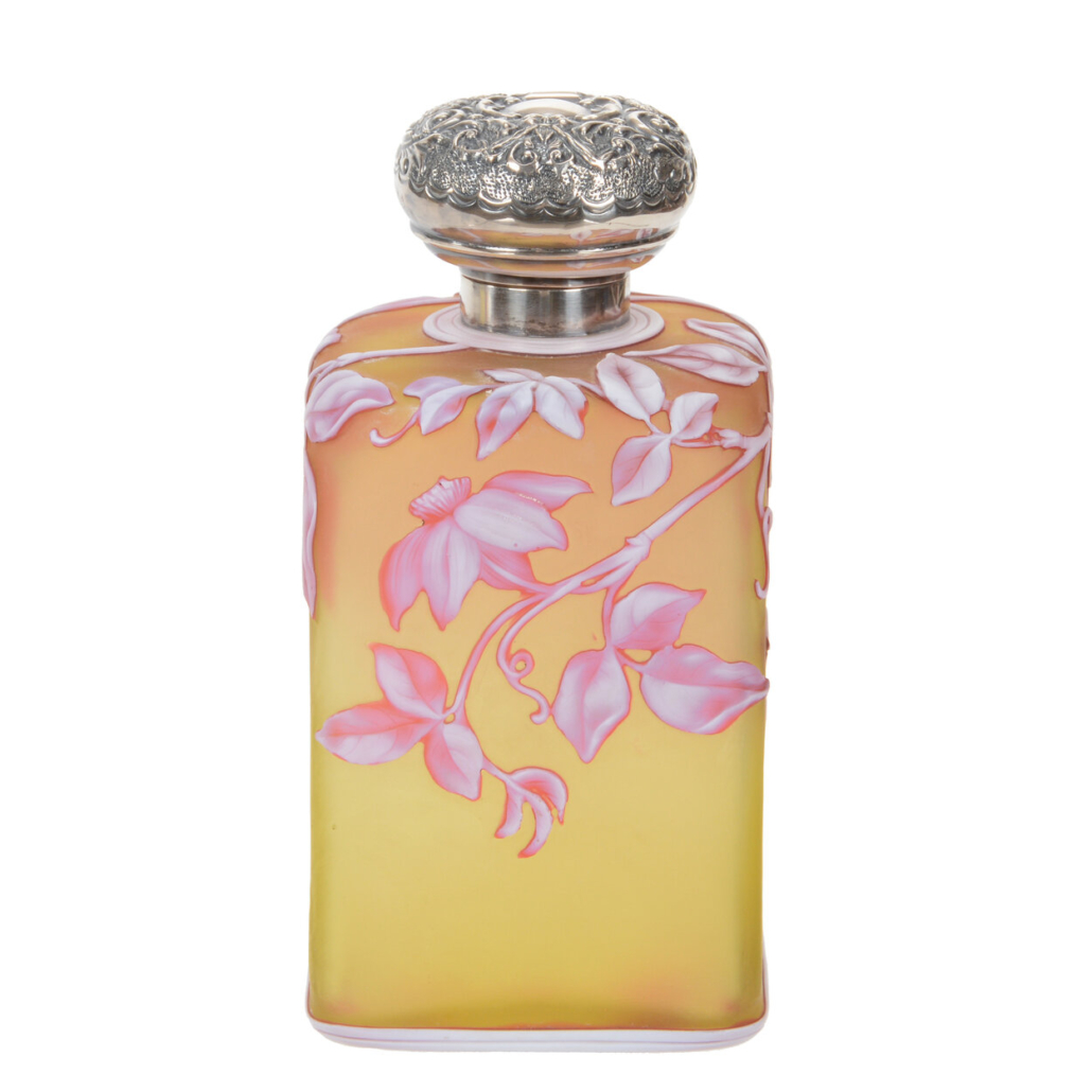 Signed Thomas Webb and Sons, English cameo art glass cologne bottle, est. $3,000-$5,000