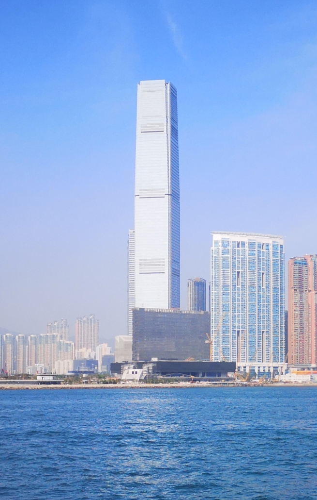 Image of Hong Kong’s M+ Museum, which is situated in front of the International Commerce Centre and overlooks Victoria Harbor. Image courtesy of WikiMedia Commons, taken in January 2020 by WikiTL65 and licensed under the Creative Commons Attribution-Share Alike 4.0 International license.