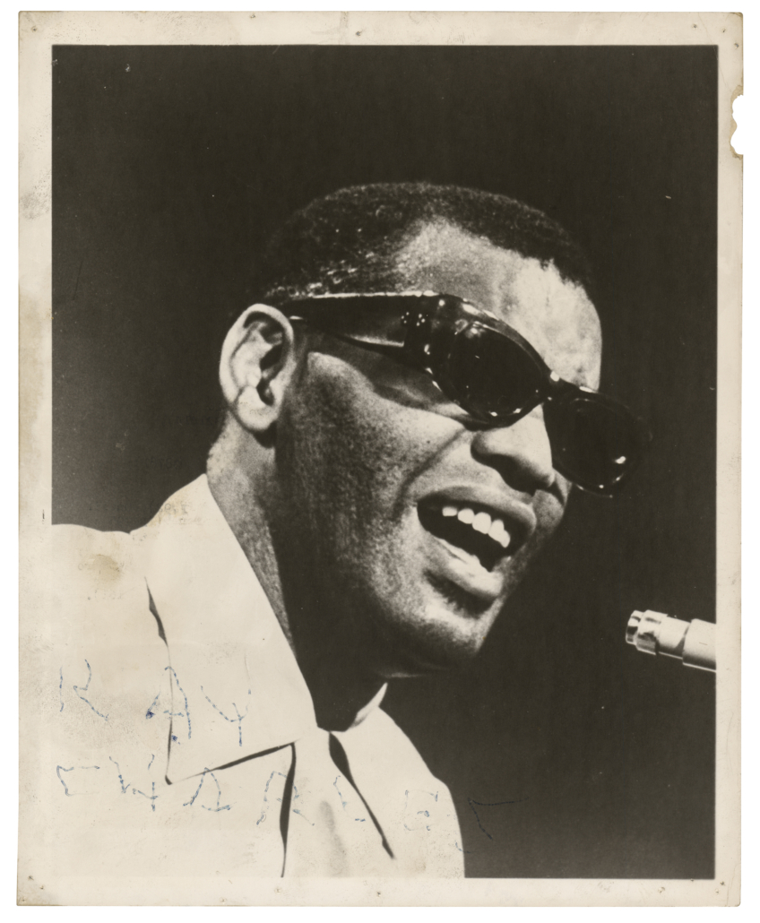 Autographed photo of Ray Charles, est. $10,000-$15,000