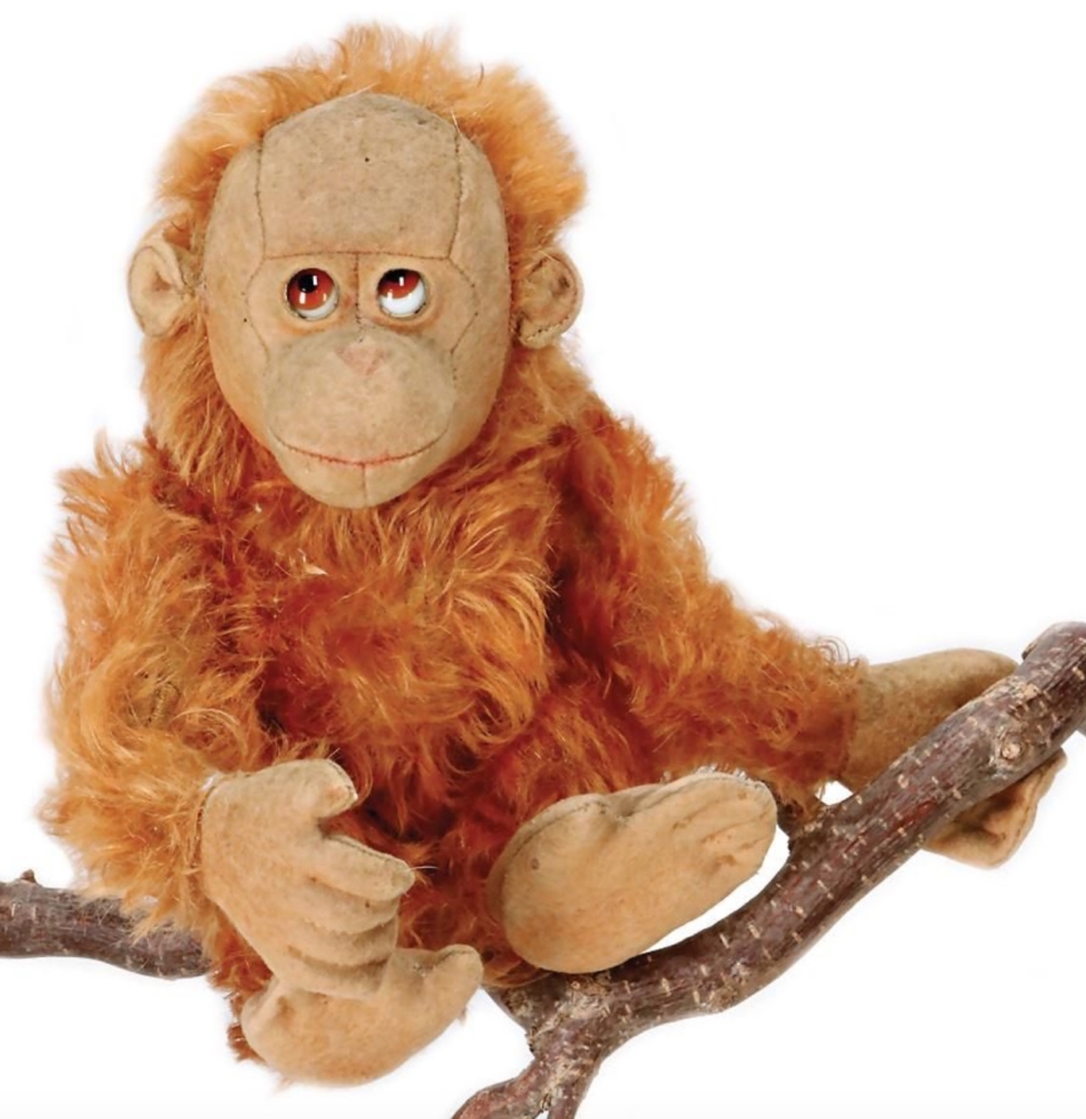 Orange mohair Mimocculo baby orang-utang, $7,967