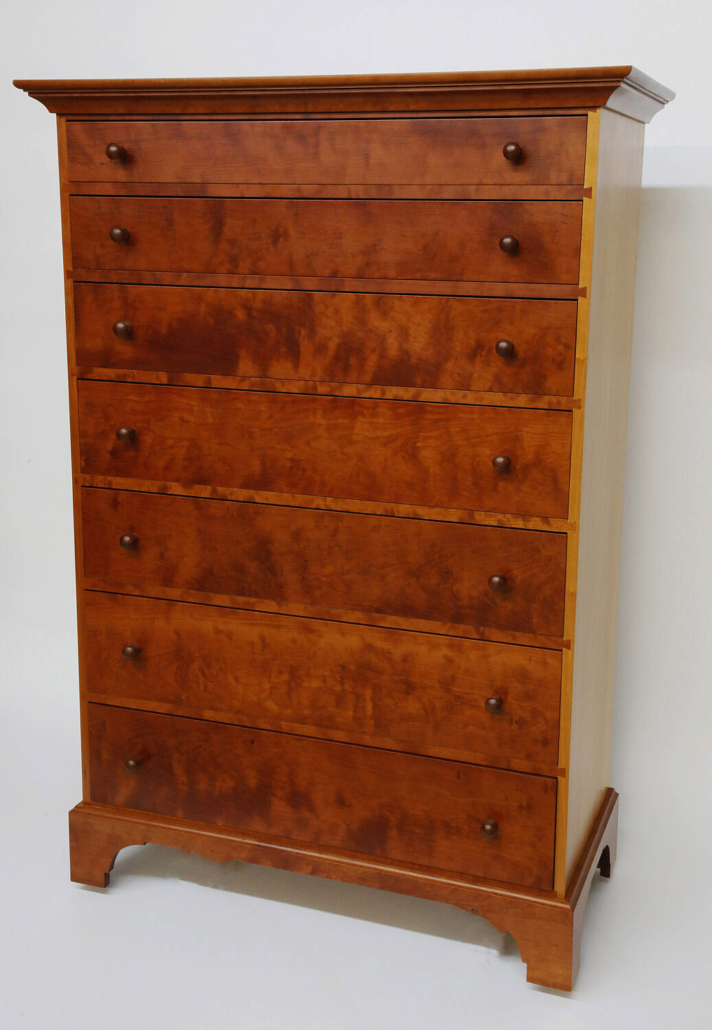 Stephen Swift graduated seven-drawer chest in ash and cherry, est. $2,500-$3,500