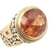 Alex Sepkus 18K yellow gold, diamond and spessartite ring, est. $19,500-$20,000