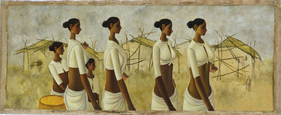 B. Prabha, ‘Indian Women Painting,’ $38,750