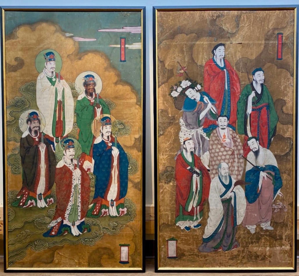 Pair of Chinese painted panels, $7,380