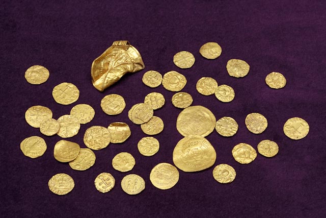 In early November, the British Museum announced the discovery of the largest group of Anglo-Saxon era gold coins in England to date. Image provided by the British Museum; copyright Norfolk Castle Museum