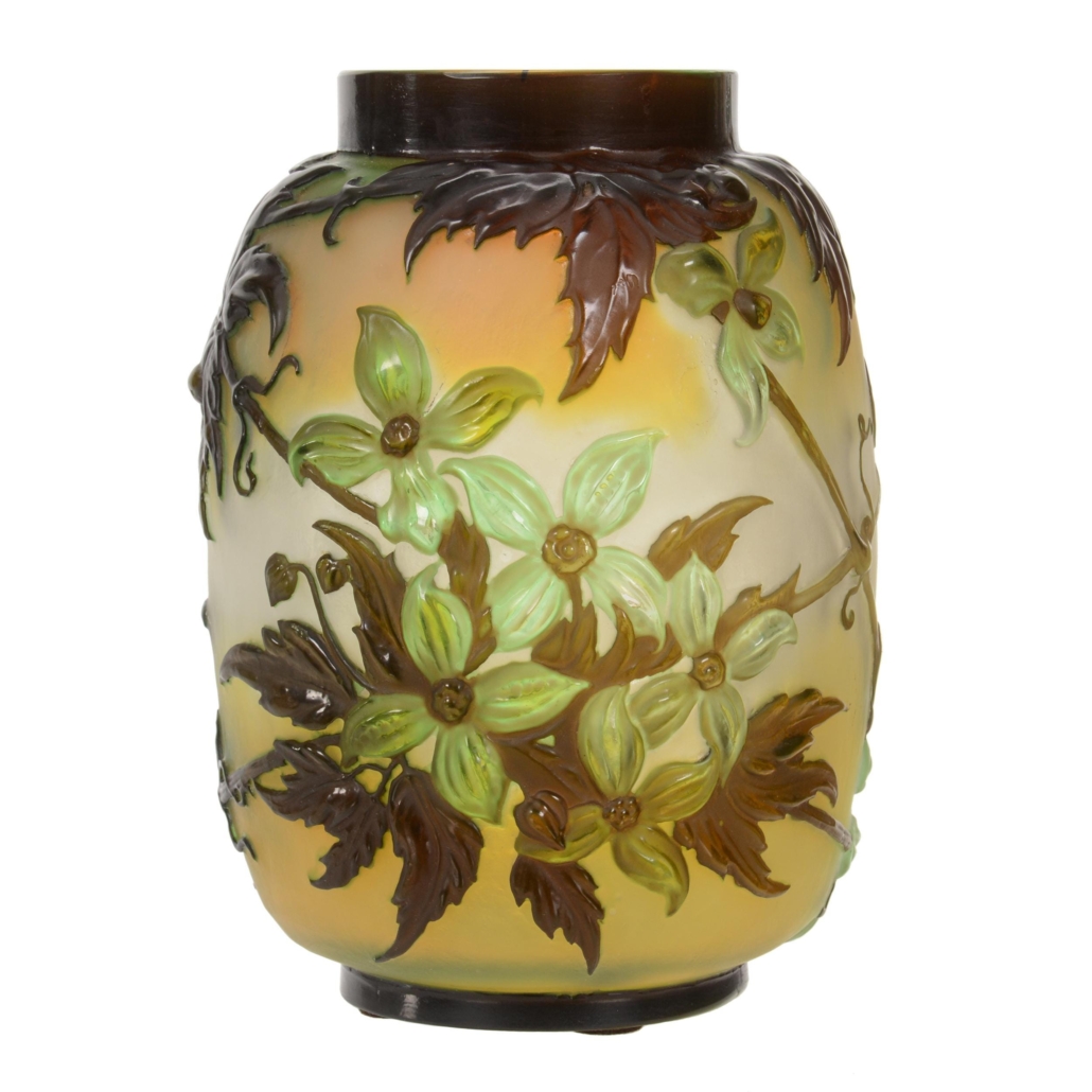 Signed Galle French cameo art glass vase, $4,750