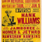 In May 2021, a 1953 Hank Williams poster touting an Ohio show that he would not live to play sold for $150,000 and a new world auction record. The November 6 auction contains another copy estimated at $80,000-$120,000.