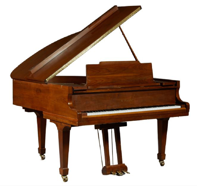 1970 Kawai carved mahogany baby grand piano, est. $1,500-$2,500