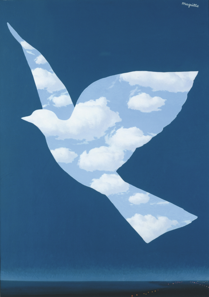 Rene Magritte, ‘Sky Bird,’ 1966. Private collection. Courtesy Di Donna Galleries, New York. Courtesy Ludion Publishers. © Rene Magritte, VEGAP, Madrid, 2021