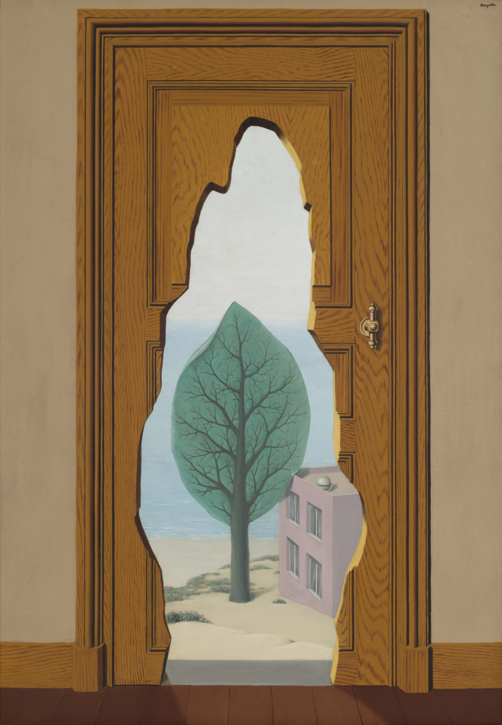 Rene Magritte, ‘The Amorous Vista,’ 1935. Private collection, courtesy Guggenheim, Asher Associates. © Rene Magritte, VEGAP, Madrid, 2021