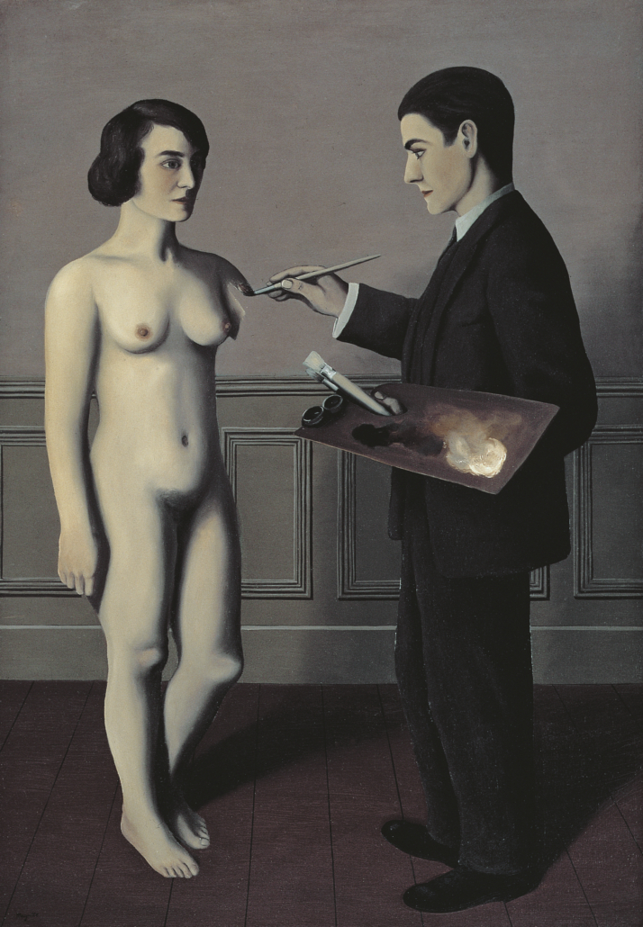 Rene Magritte, “Attempting the Impossible,’ 1928. Toyota Municipal Museum of Art, Toyota. Courtesy Ludion Publishers. © Rene Magritte, VEGAP, Madrid, 2021