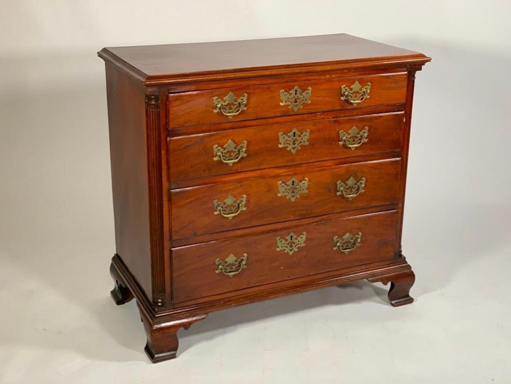 Chippendale mahogany chest of drawers, $3,690