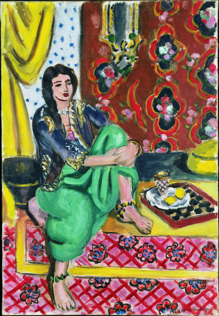 Henri Matisse, ‘Seated Odalisque, Left Knee Bent, Ornamental Background and Checkerboard.’ 1928. The Baltimore Museum of Art: The Cone Collection, formed by Dr. Claribel Cone and Miss Etta Cone of Baltimore, Maryland, BMA 1950.255. © Succession H. Matisse/Artists Rights Society (ARS), New York 