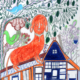 Nellie Mae Rowe, ‘Dog on Roof With Blue and Green Birds,’ est. $15,000-$20,000
