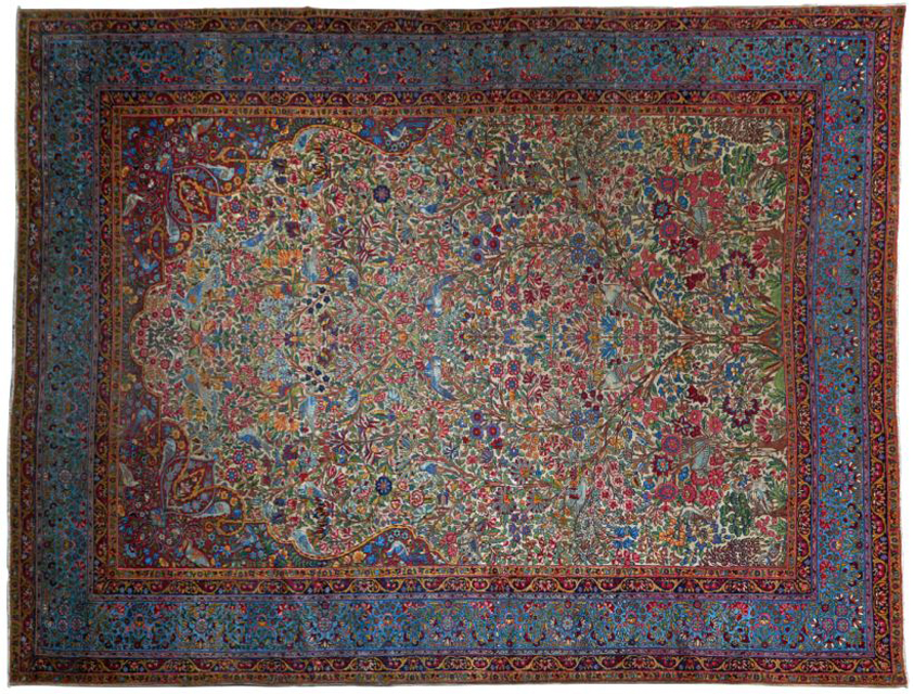 Circa-1910 Persian Kirman carpet, est. $1,500-$2,000