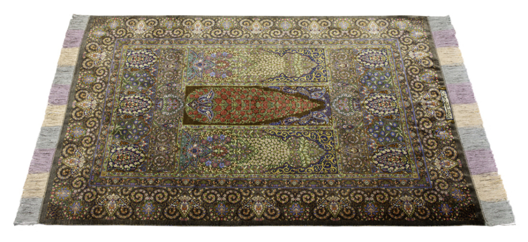 Qum Tree of Life silk carpet, est. $2,000-$4,000