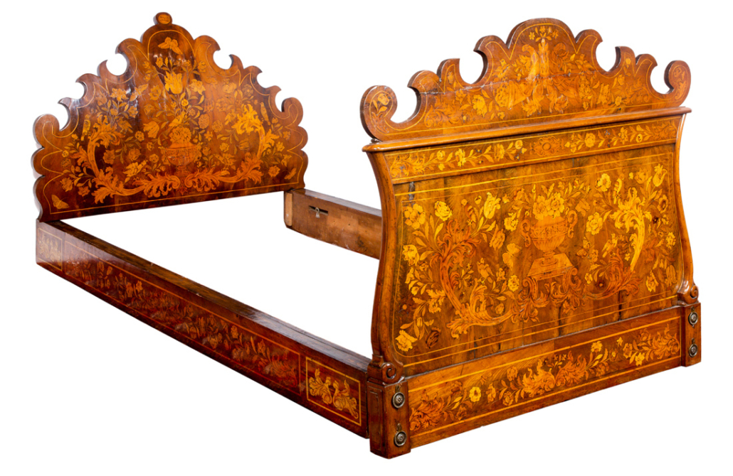 French Louis XIV bed attributed to Thomas Hache, est. $5,000-$7,000