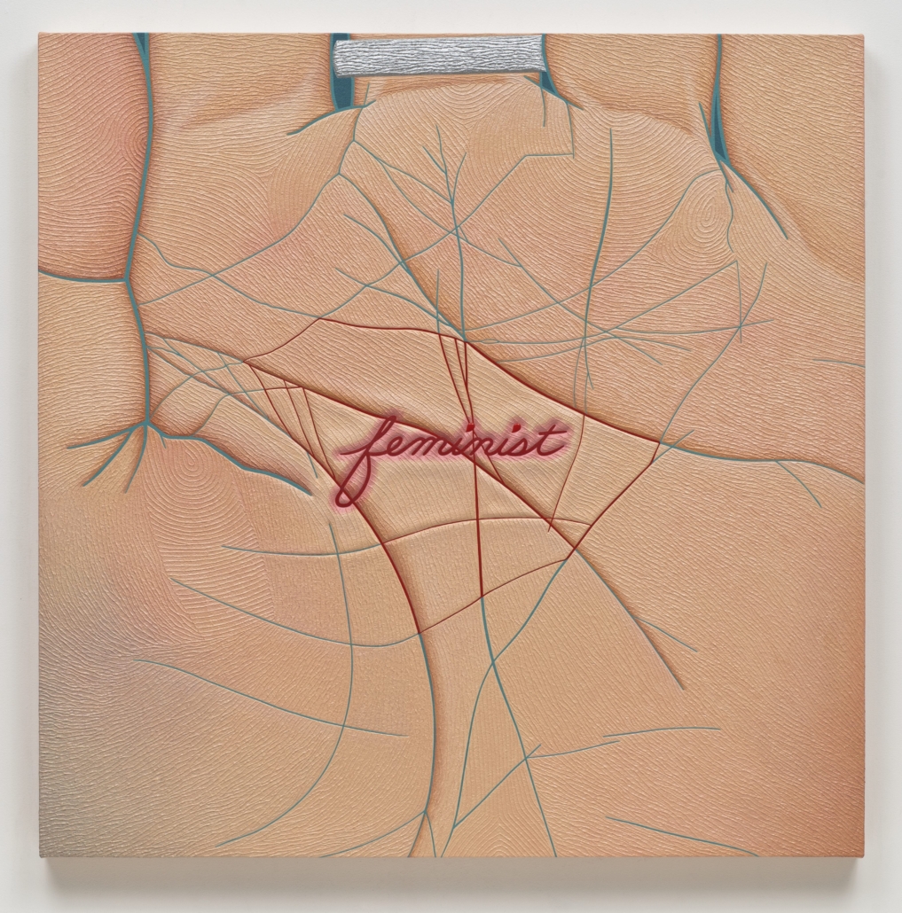 Linda Stark, ‘Stigmata,’ 2011; oil on canvas over panel; 36 × 36 × 3 in.; University of California, Berkeley Art Museum and Pacific Film Archive; purchase made possible through a gift of the Paul L. Wattis Foundation.