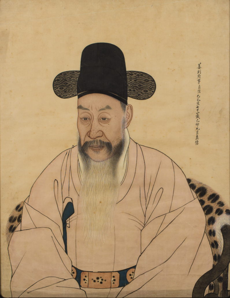 A Korean ancestor portrait depicting a member of a Joseon noble family realized $387,500 plus the buyer’s premium in October 2017. Image courtesy of Everard Auctions.