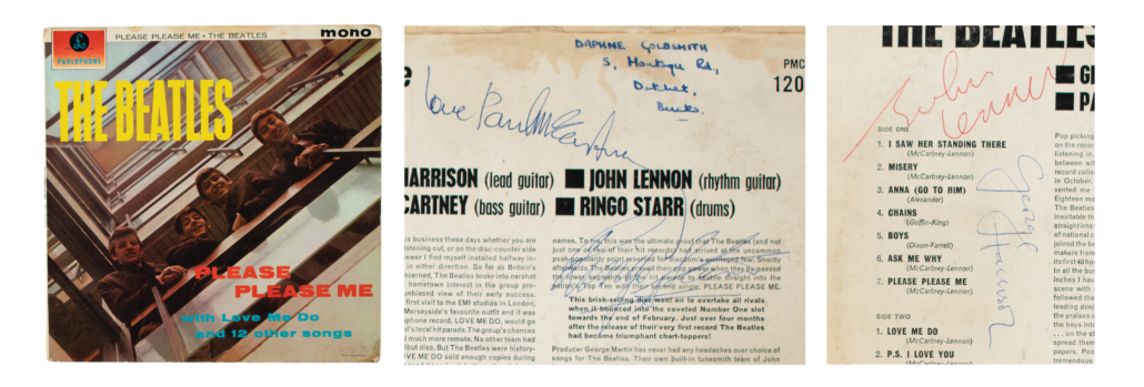 ‘Please Please Me’ album fully signed by the Beatles, est. $25,000-$35,000