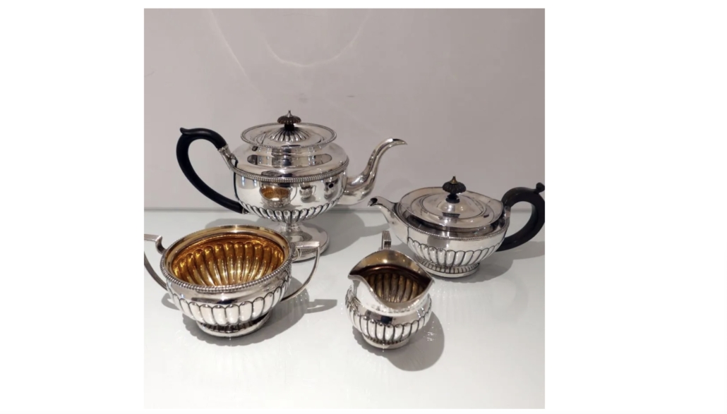 Early 19th-century four-piece tea and coffee set by Matthew Boulton, est. $900-$1,100
