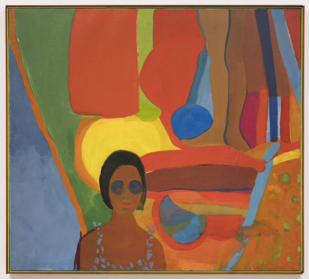‘Baby,’ 1965, by Emma Amos. Oil on canvas. Purchased jointly by the Whitney Museum of American Art, New York, with funds from the Painting and Sculpture Committee; and the Studio Museum in Harlem. Museum purchase with funds provided by Ann Tenenbaum and Thomas.