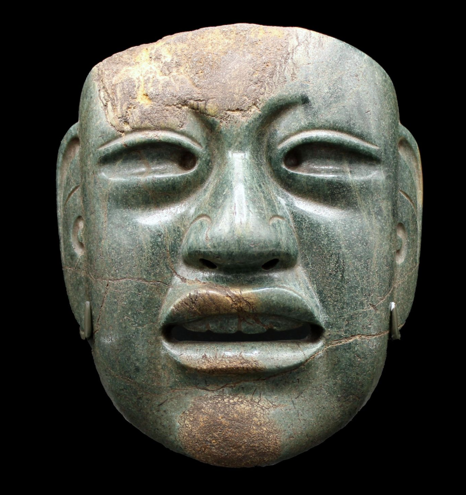 A large Olmec jade mask brought $12,000 plus the buyer’s premium in September 2020 at AriMeca Gallery. Image courtesy of AriMeca Gallery and LiveAuctioneers.
