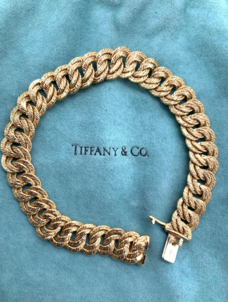 Tiffany & Co. 18K gold chain curb link bracelet, est. $500-$2,000
