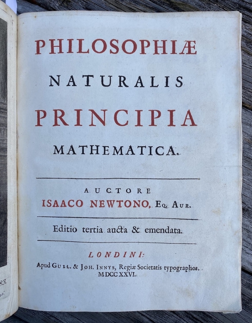 Sir Isaac Newton, 1736 third edition of his Principia, est. $10,000-$15,000