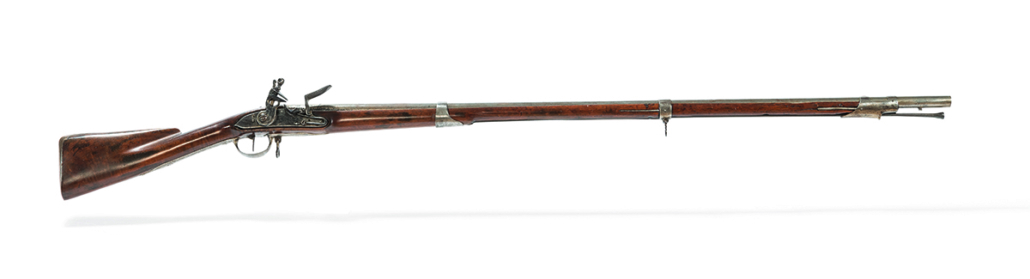 New Hampshire 2nd Battalion marked French model infantry musket, $44,062. Image courtesy of Skinner, Inc. www.skinnerinc.com